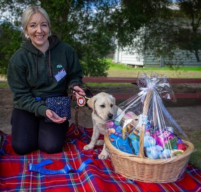 Chantelle with Lane and Easter basket