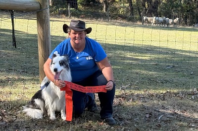 Boost and Renee with his ribbons